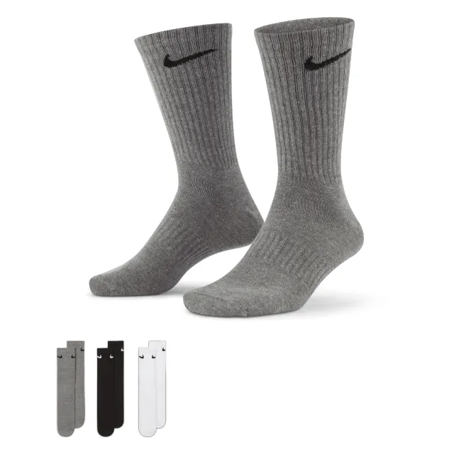 Nike Everyday Lightweight Sock 3pk - White/Grey/Black