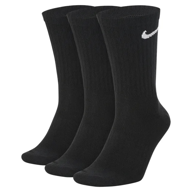 Nike Everday Lightweight Crew Sports Socks 3 Pack - Black, White