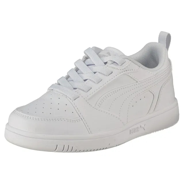 Puma Childrens Unisex Kids Rebound V6 Lo Sneakers - White
