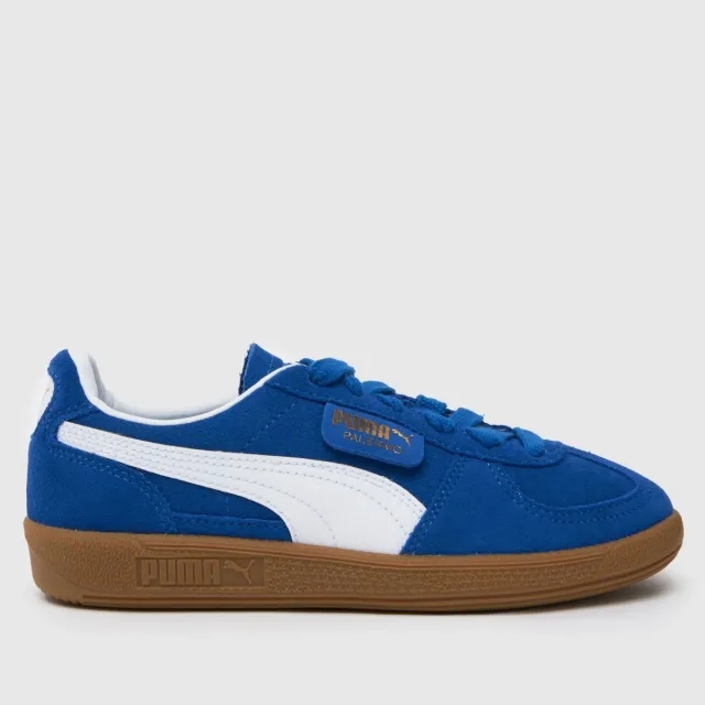 Puma Junior Palermo Trainer - Blue - Size 4 - Blue