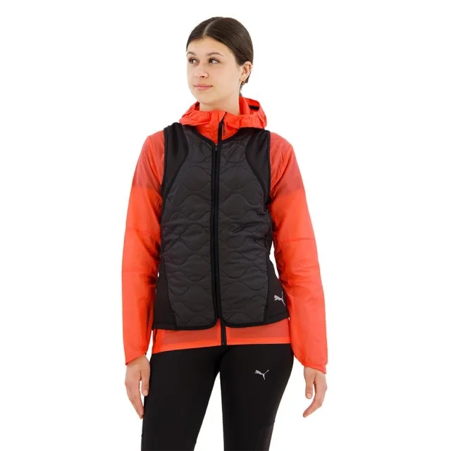 PUMA Run Cloudspun Wrmlbl Women's Padded Running Vest Jacket, Black