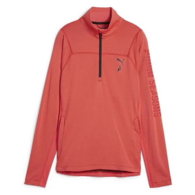 Puma W Seasons Ls 1/4 Polypropylene Rain Cell Active Red - ['Red']