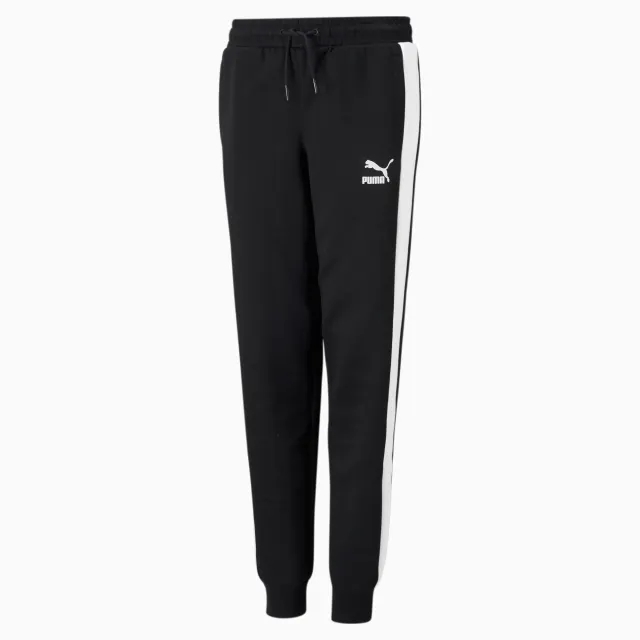 Puma Childrens Unisex Iconic T7 Youth Track Pants - Black Cotton