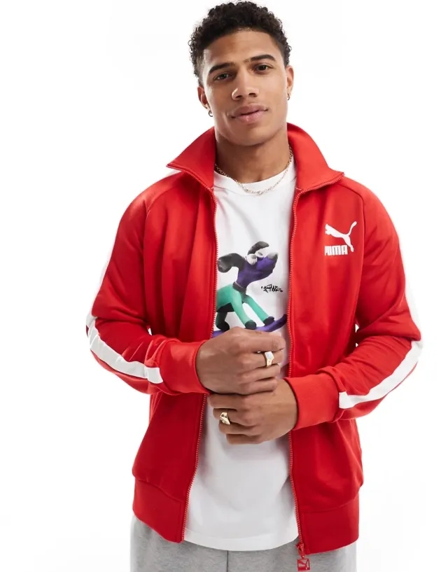 Puma Track Jacket Iconic T7 - ['Red']