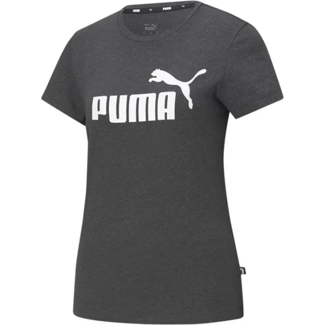 Puma Womens Essentials Logo T-Shirt for women - Grey Cotton