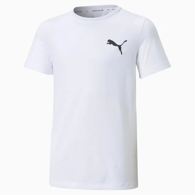Puma Kids Boys Active Small Logo T-Shirt - White