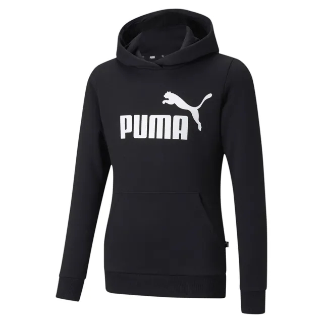 Puma Childrens Unisex Essentials Logo Youth Hoodie - Black