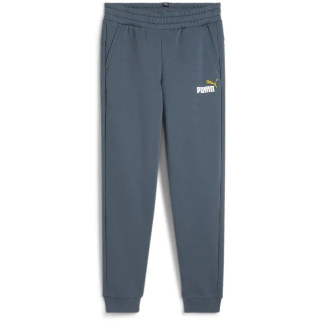 Puma Childrens Unisex Essentials Logo Youth Pants - Grey Cotton