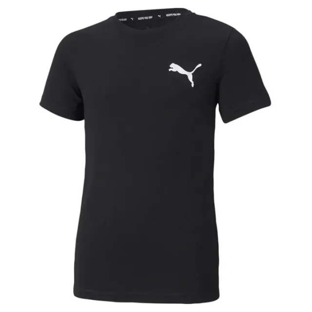 Puma Childrens Unisex Active Small Logo Youth Tee - Black