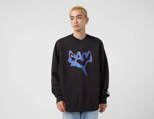 PUMA x Perks and Mini Crew Sweatshirt - Black, Black