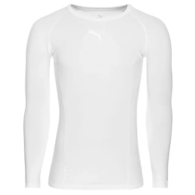 Puma Mens LIGA Baselayer Long Sleeve Tee T-Shirt - White