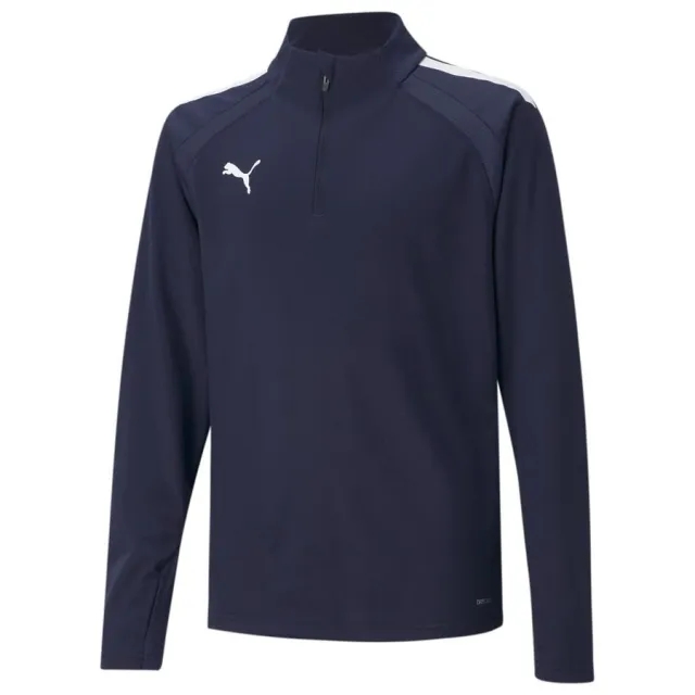 Puma Training Shirt 1/4 Zip Kids - ['Blue']