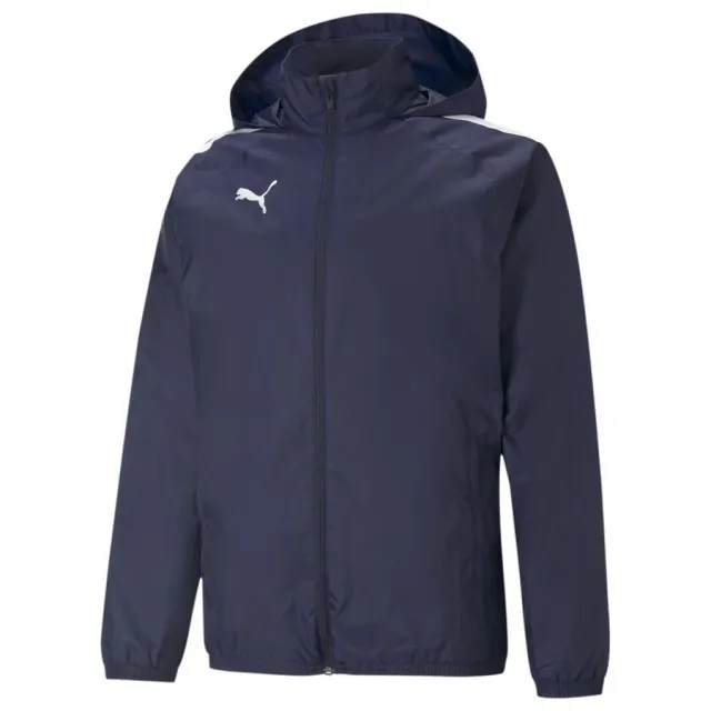 Puma Mens teamLIGA All-Weather Football Jacket - Blue Nylon