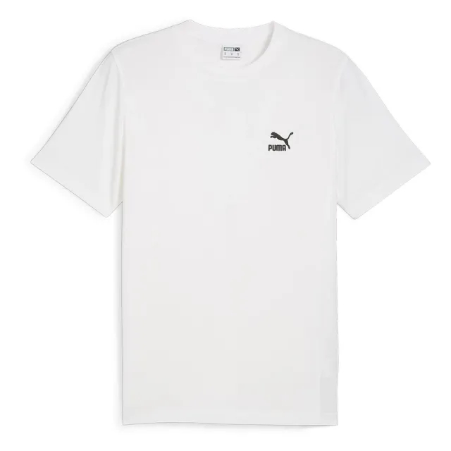 Puma Mens CLASSICS Small Logo T-Shirt - White Rubber