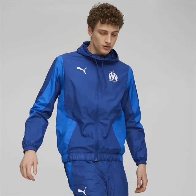 PUMA Olympique De Marseille Pre-Match Football Jacket, Royal Blue