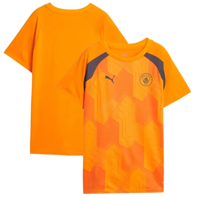 Manchester City Puma Pre Match Top - Orange - Womens