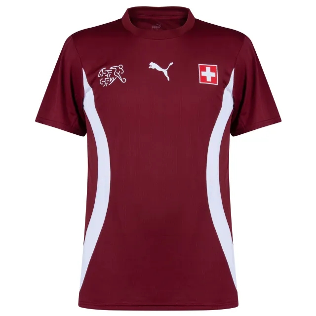 Puma Switzerland Mens SS Pre-Match Home Shirt 2024