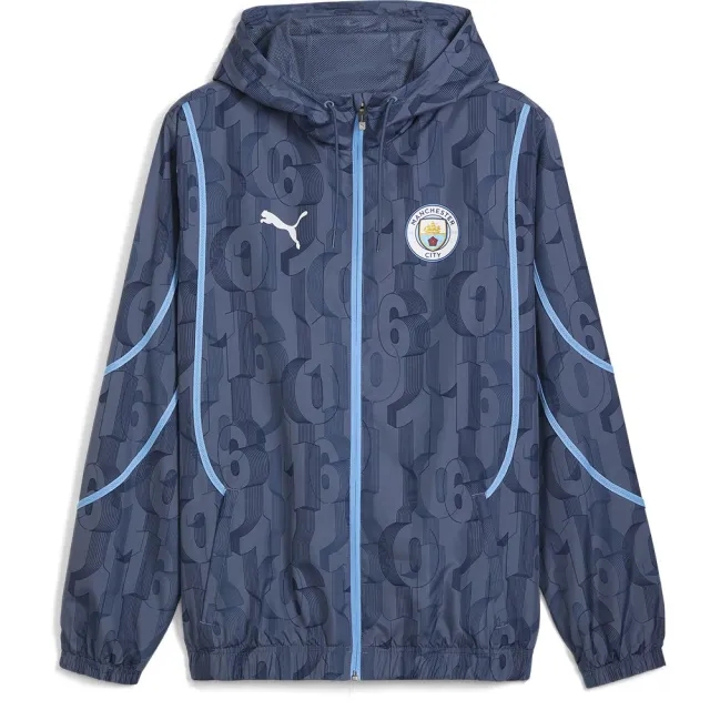 Puma Manchester City Pre Match Jacket 2024 2025 Adults - Blue