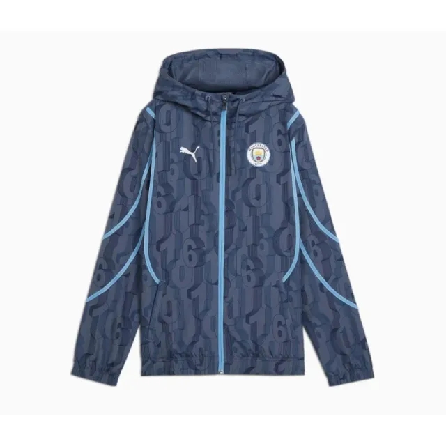 Puma Manchester City Jacket Pre Match Woven Anthem - Inky Blue/Team Light Blue Women - ['Blue']