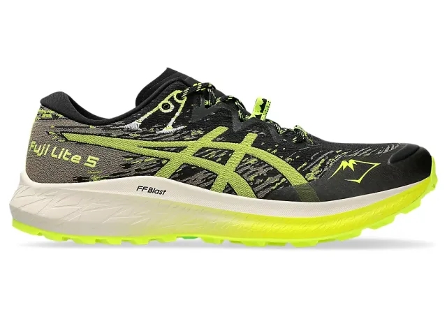 ASICS Fuji Lite 5 Trail Running Shoe Men - Black, Yellow