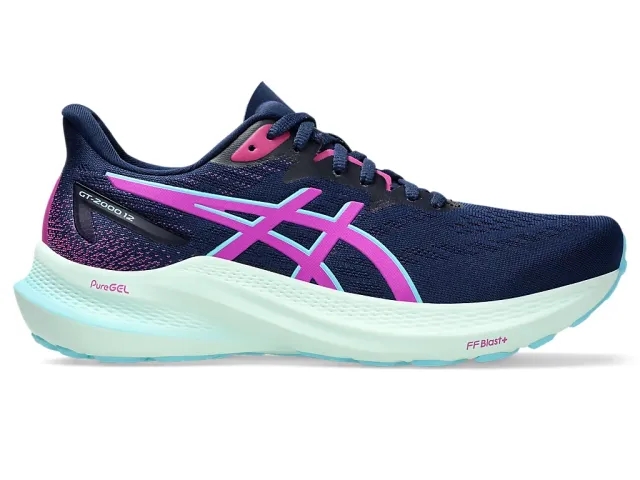 ASICS GT-2000 12 Stability Running Shoe Women - Dark Blue, Pink