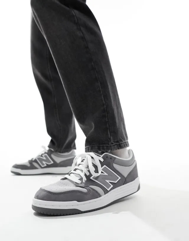 New Balance Men's 480 in Grey Leather