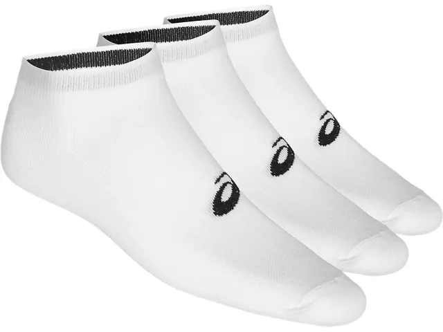 Asics 3 Pack Ped Sock - White - Size L - White