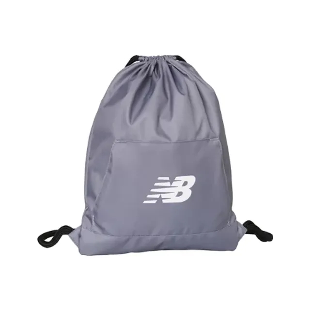 New Balance Unisex Team Drawstring Bag in Grey Polyester
