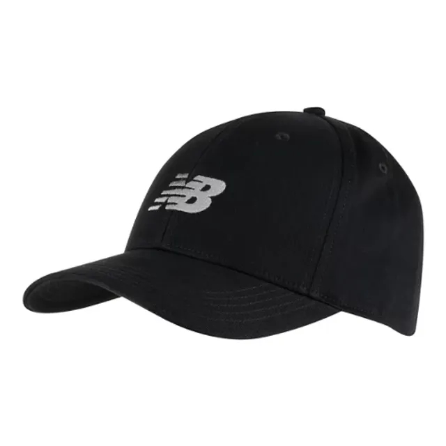 New Balance Unisex 6 Panel Structured Snapback in Black Cotton