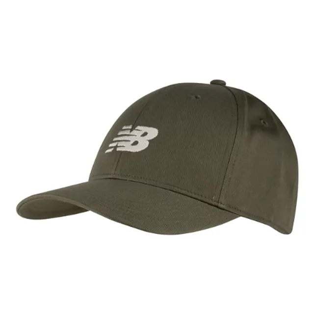 New Balance Unisex 6 Panel Structured Snapback in Green Cotton