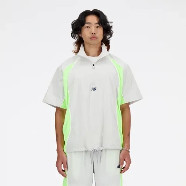New Balance Men's Hoops Shooting Jacket in Grey Polywoven