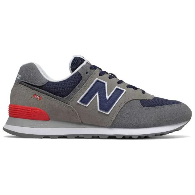 New Balance Mens 574 Shoes in Grey Leather (archived)