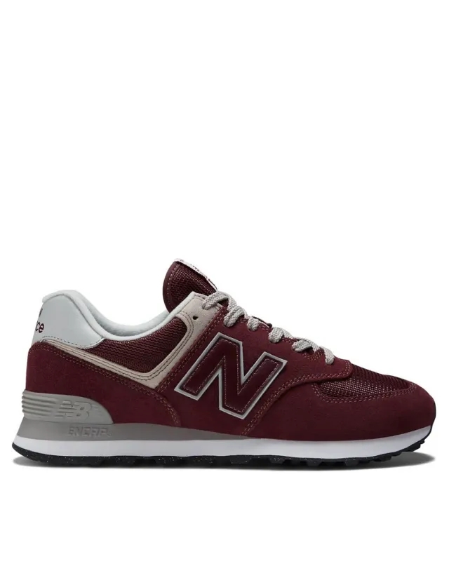 New Balance Men's 574 Core in Red/White Suede/Mesh