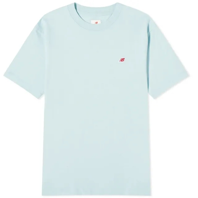 New Balance Men's MADE in USA Core T-Shirt in Grey Cotton Jersey