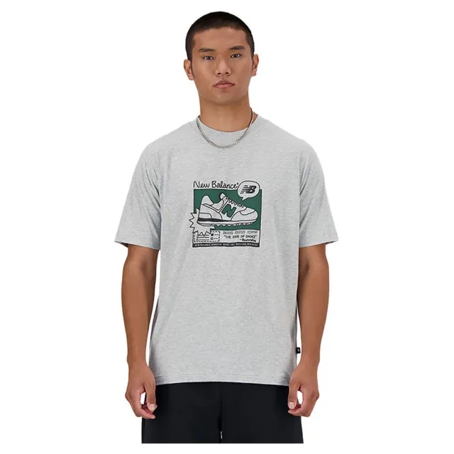 New Balance Men's Sport Essentials AD T-Shirt in Grey Cotton