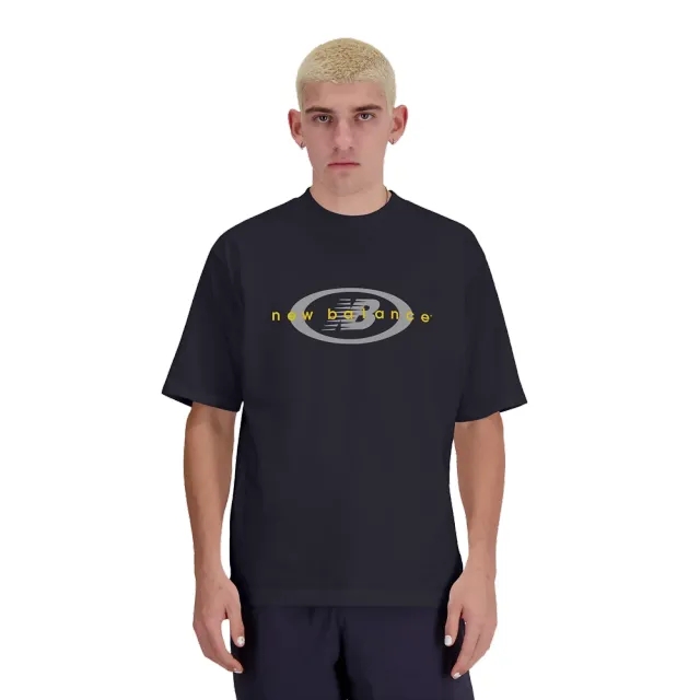New Balance Men's Archive Oversized T-Shirt in Black Cotton