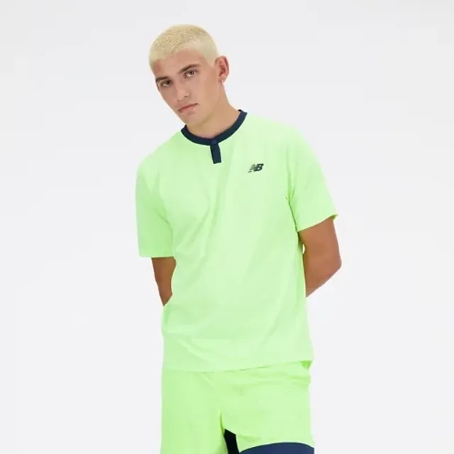 New Balance Men's Tournament Top in Green Poly Knit