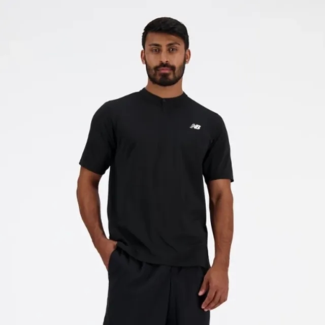 New Balance Men's Tournament Top in Black Poly Knit