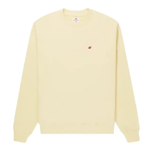 New Balance Men's MADE in USA Core Crewneck Sweatshirt in Yellow Cotton Fleece