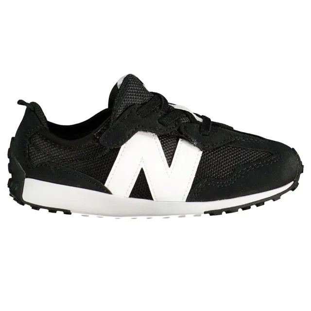 New Balance Kids' 327 NEW-B HOOK & LOOP in Black/White Synthetic