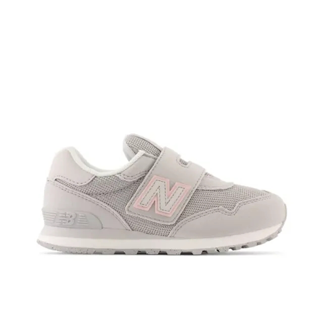 New Balance Kids' 515 Hook & Loop in Grey/Pink Synthetic