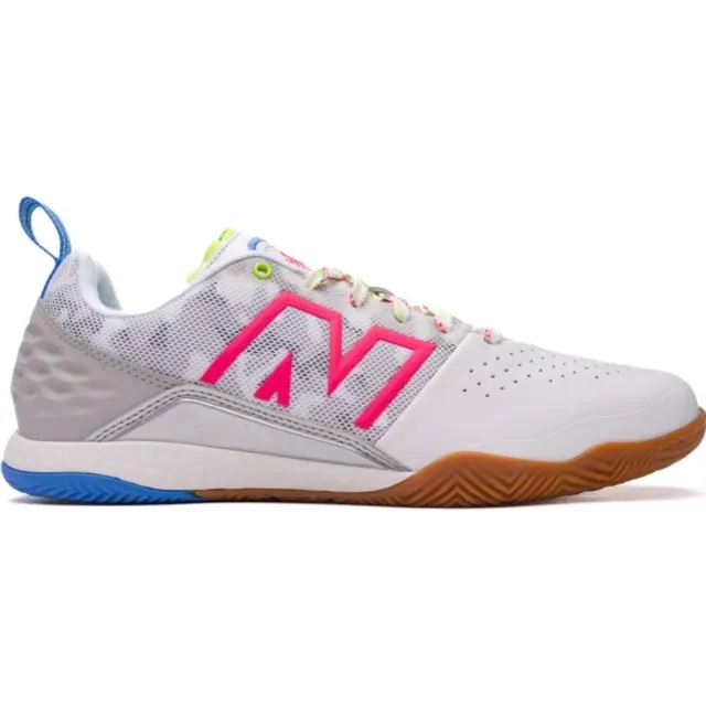 New Balance Unisex Fresh Foam Audazo v6 Pro IN in White/Blue/Pink Leather