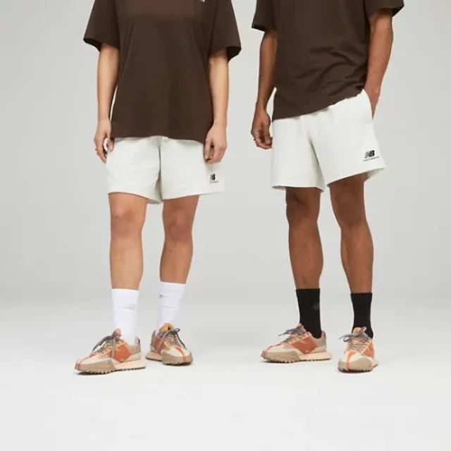 New Balance Unisex Uni-ssentials French Terry Short in White Cotton