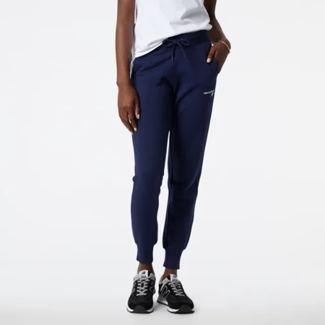 New Balance Women's NB Classic Core Fleece Pant in Blue Cotton