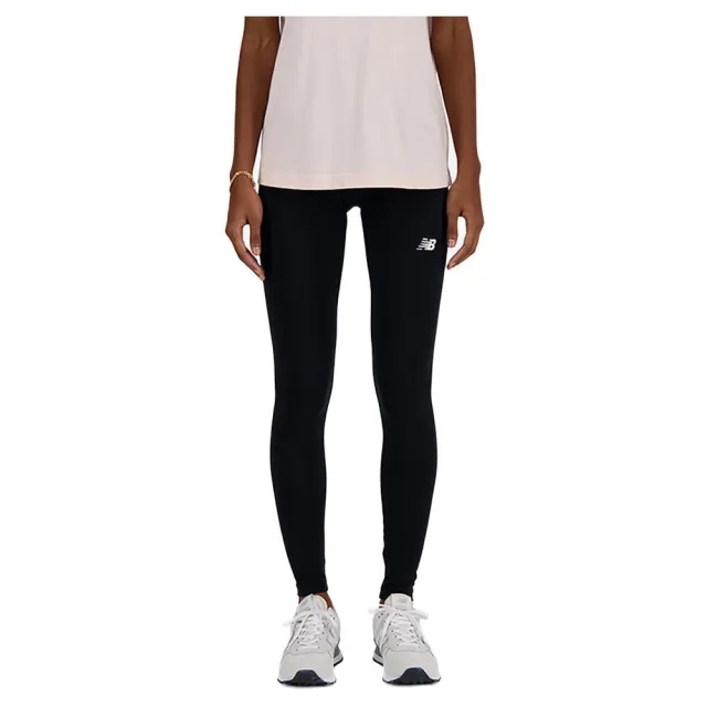 New Balance Women's High Rise Legging 27 in Black Cotton Jersey