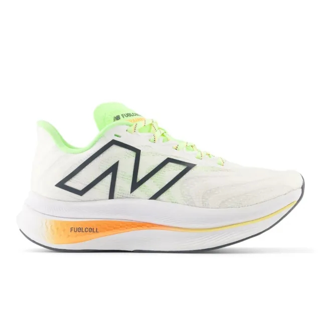 New Balance Women's FuelCell SuperComp Trainer v2 in White/Green/Orange Synthetic
