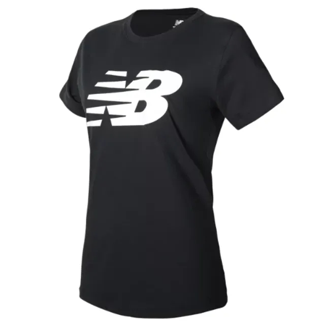 New Balance Women's Classic Flying NB Graphic T-Shirt in Black Cotton