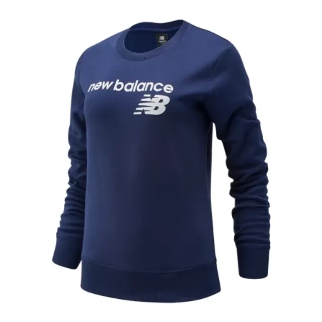 New Balance Women's NB Classic Core Fleece Crew in Blue Cotton