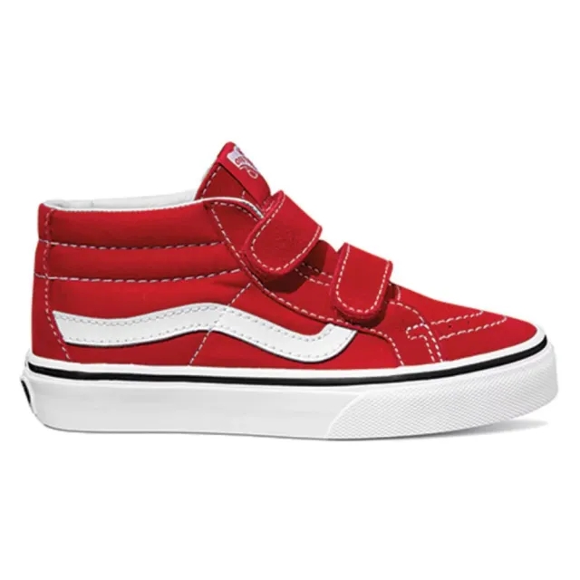 Vans - Kids Sk8-Mid Shoes (4-8 Years), Red