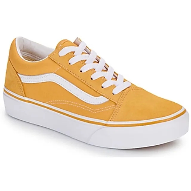 Vans Junior Old Skool Platform Trainer - Yellow - Size 4 - Yellow